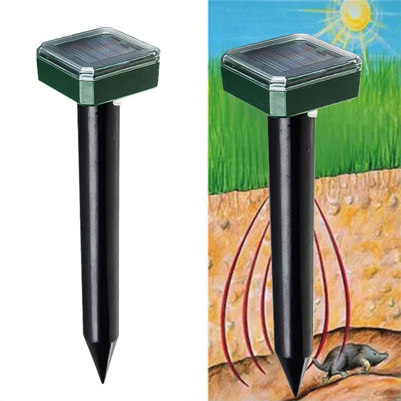 4 PC Solar Mouse Repeller Ultrasonic Solar Repeller Courtyard Garden Lawn Animal Electronic Drive Mice for Garden #2h29 (38)