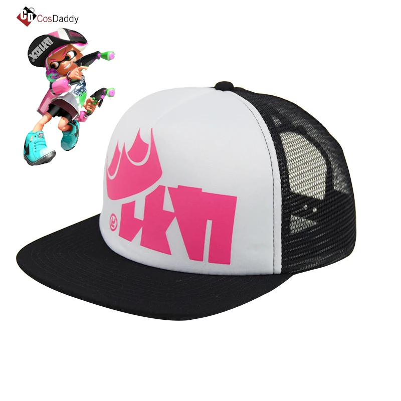 Splatoon 2 Cap King Flip Mesh Hat Blue Pink Green Adjustable Baseball Halloween Costume Cosdaddy