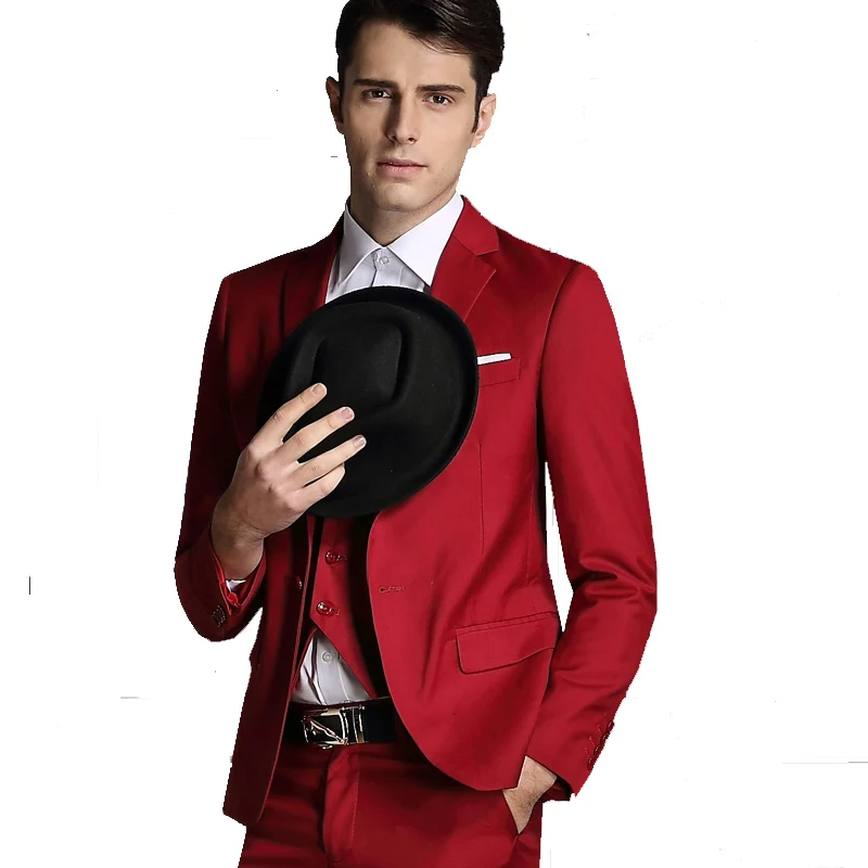 

New man groom suit Best man suit men's Wedding suit three pieces of leisure suit+vest+pants (Asian size M-3XL)