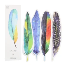 30 шт./упак. милые Креативные красочные перья Бумага Закладка для книги канцелярские принадлежности закладки Книга зажим аксессуары для офиса школьные принадлежности