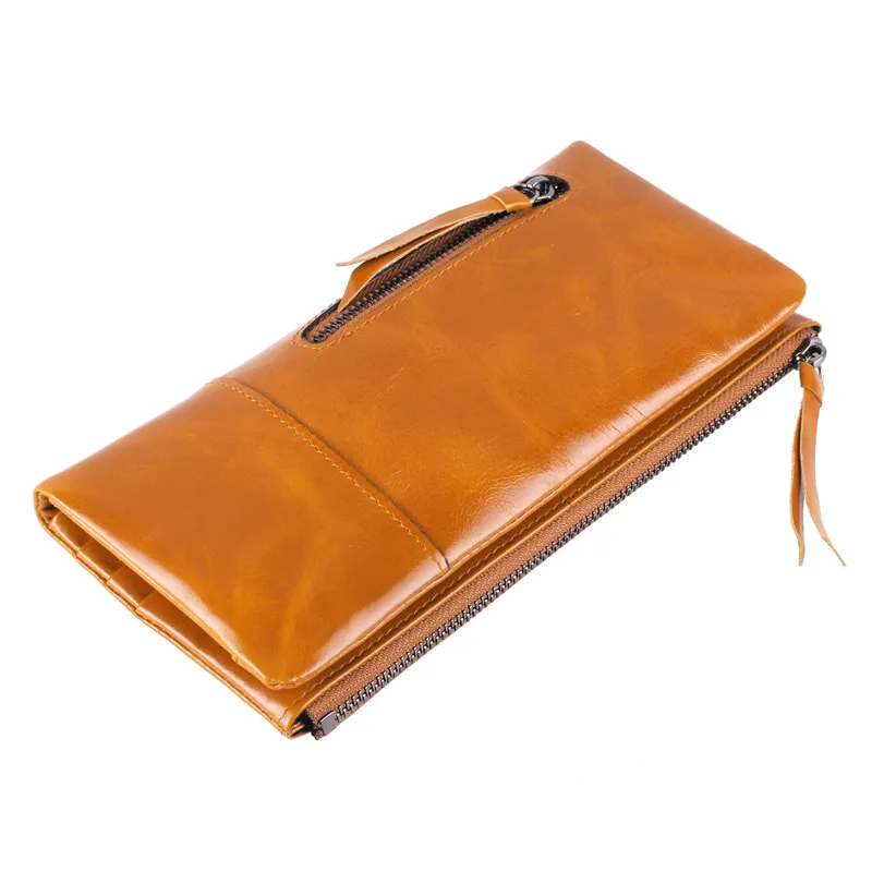 

Nesitu Genuine Leather Women Wallets Female Purse Long Design High Quality Fashion Girls Purse Card Holder Phone Bags L2085