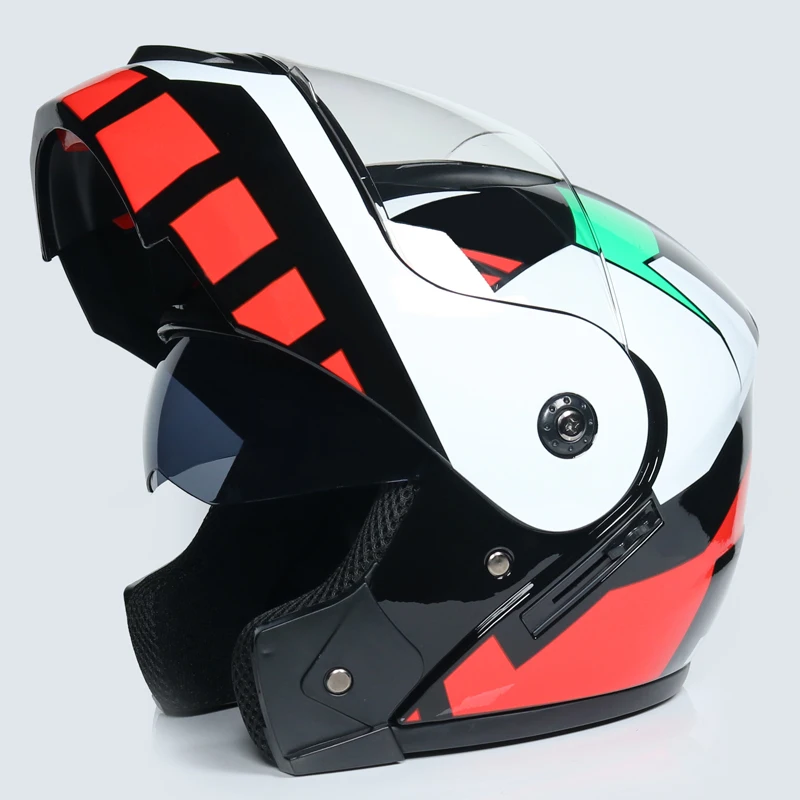 Флип-ап шлем анфас шлем motocicleta гонки casco шлемы мотокросса точка