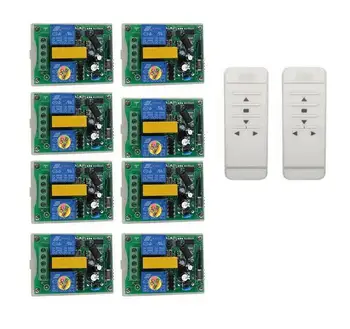 

smart AC 220V intelligent digital RF wireless remote control switch system with 8pcs receiver for projection screen/garage door