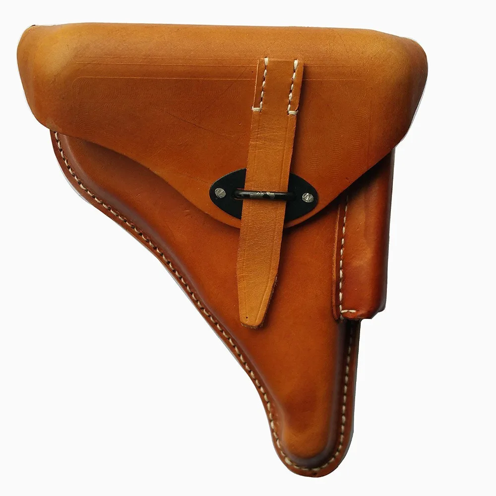 

WWII GERMAN WEHRMACHT LUFTWAFFE LUGER P38 HOLSTER HARD SHELL BROWN REPRO