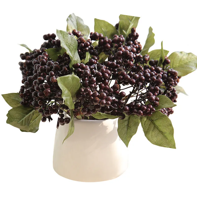 

Artificial Flower Christmas Bean Branch Berry Single Branch Fake Flower Wedding Home Decoration Branches Bean Fruit