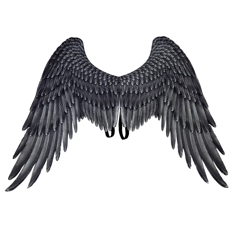 Дешевые белые крылья ангела для женщин карнавала Марди Гра черные крылья для мужчин Взрослый Хэллоуин костюм реквизит костюм для вечеринки