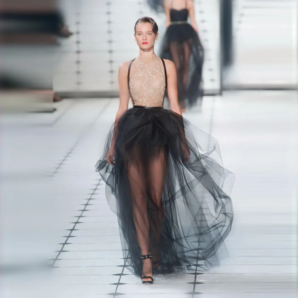 Black Tulle Skirts Floor Length Skirts 