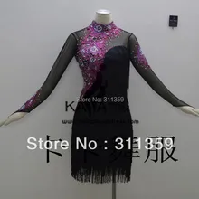 Стиль! kaka-l140208, Для женщин Костюмы для латиноамериканских танцев Одежда для танцев, Fringe Сальса платье Танго Самба Румба Чача платье, Костюмы для латиноамериканских танцев платье для танцев для продажи