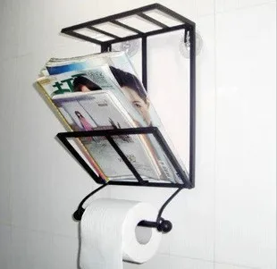 Nails Fashion Vintage Wrought Iron Bookshelf Bathroom Towel Rack Nails Fashion Vintage Wrought Iron Bookshelf Bathroom Towel Rack Suction Cup Magazine Wall Mounted Shelf