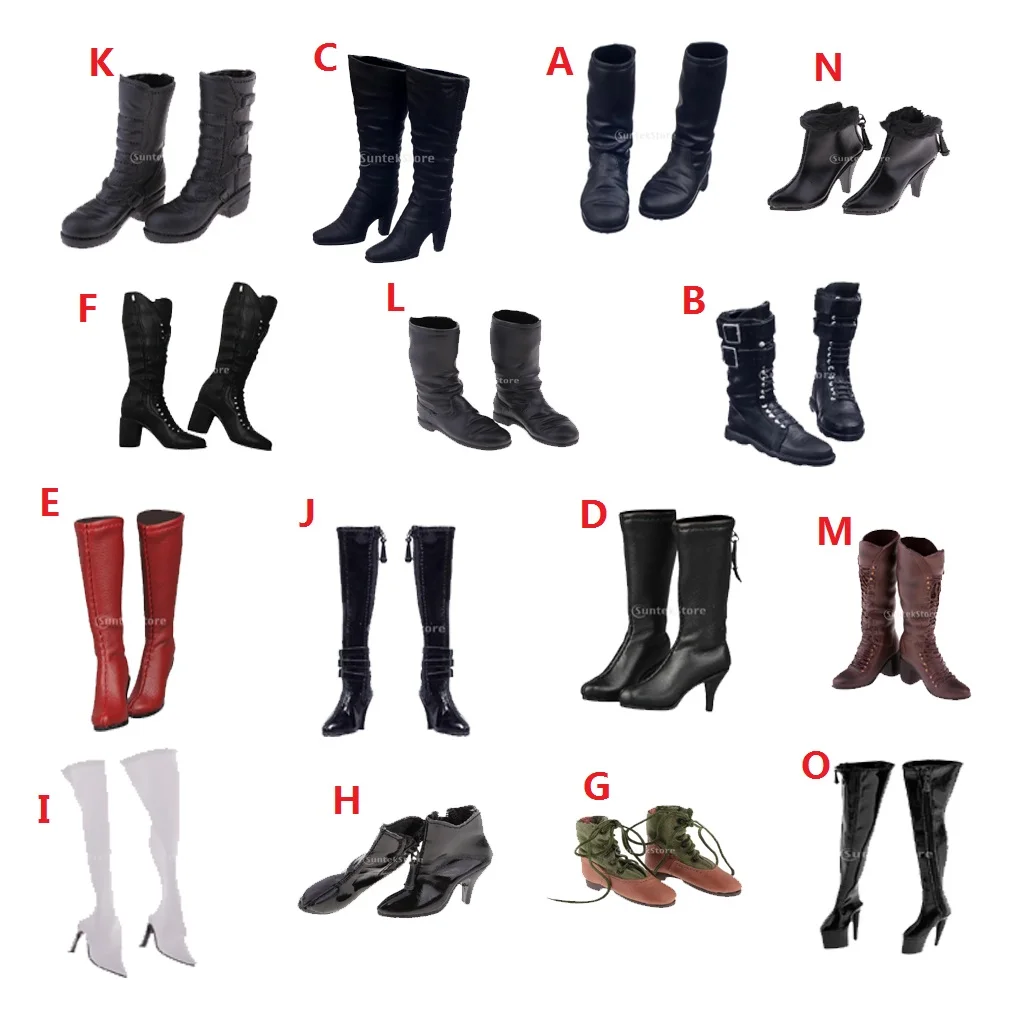 1/6 Scale Back Flat Long Boots Shoes Accessories For 12 inch Female Action Figure Body Kids Children Gifts