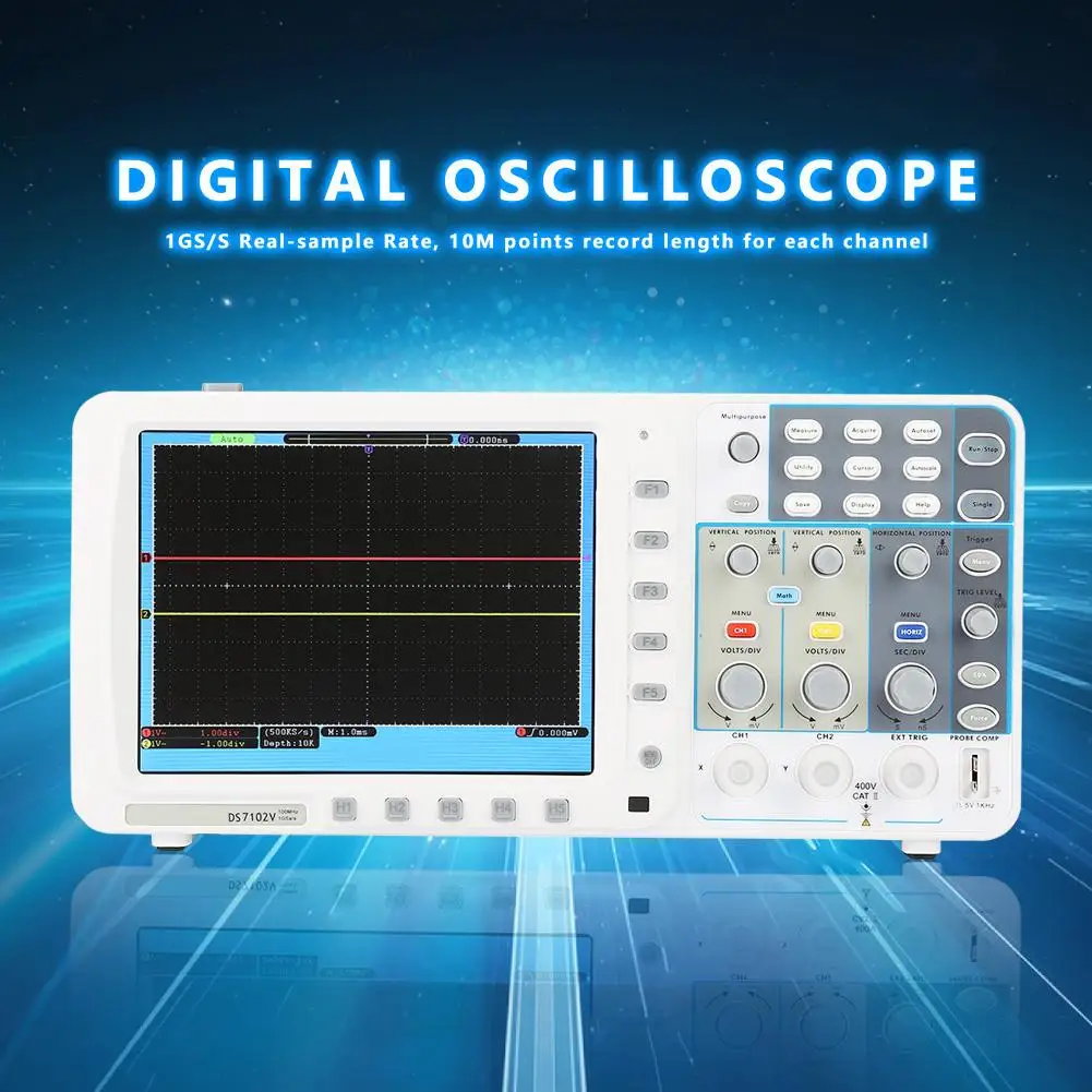 100 240 В OWON SDS7102 SDS7102V осциллограф м 1Gs большой LCD 8 &quotLAN USB VGA набор EU Plug|Осциллографы| |