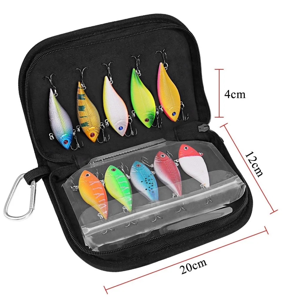 PLUSINNO 10 шт. рыболовные приманки Jerkbait Minnow Bass Crankbait Kit Topwater Popper приманка с тройным