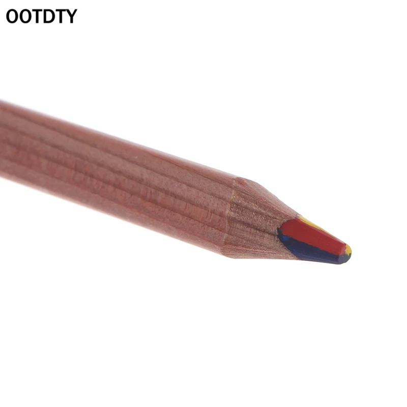 OOTDTY 6 шт. радужные разноцветные карандаши ручки натуральные деревянные листья