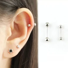 Серьги из стерлингового серебра 925 пробы, серьги-гвоздики с шариками, Простые Модные серьги для мужчин, женщин, девочек и мальчиков, серебряные ювелирные изделия для ушей