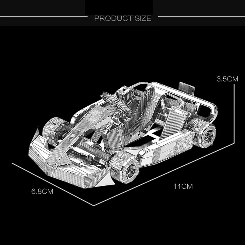 Картинг 3D металлическая смонтированная имитационная модель взрослых