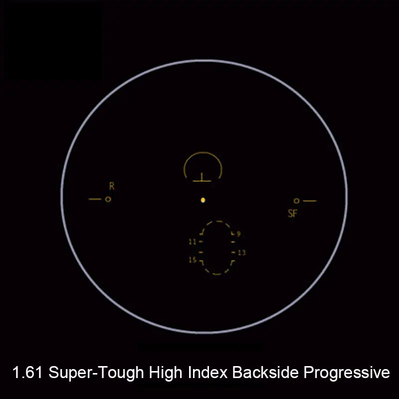 1.61 Super-Tough Digital Sin Forma Progresiva Sin Línea Multi-Focal Óptica Personalizada Con AR recubrimiento 2 Unids - 6
