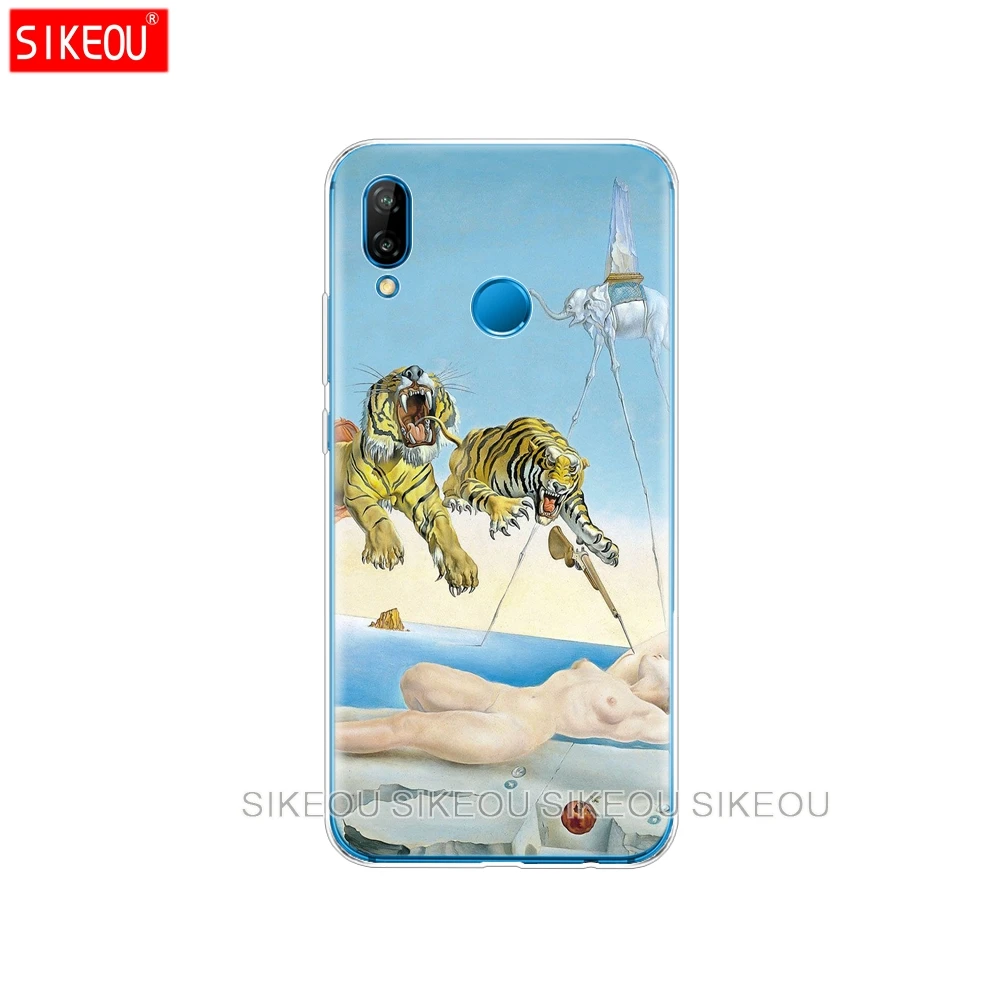 Силиконовый чехол для телефона Huawei P20 P7 P8 P9 P10 Lite Plus Pro 2017 p smart 2018 Salvador Dali|Бамперы| |
