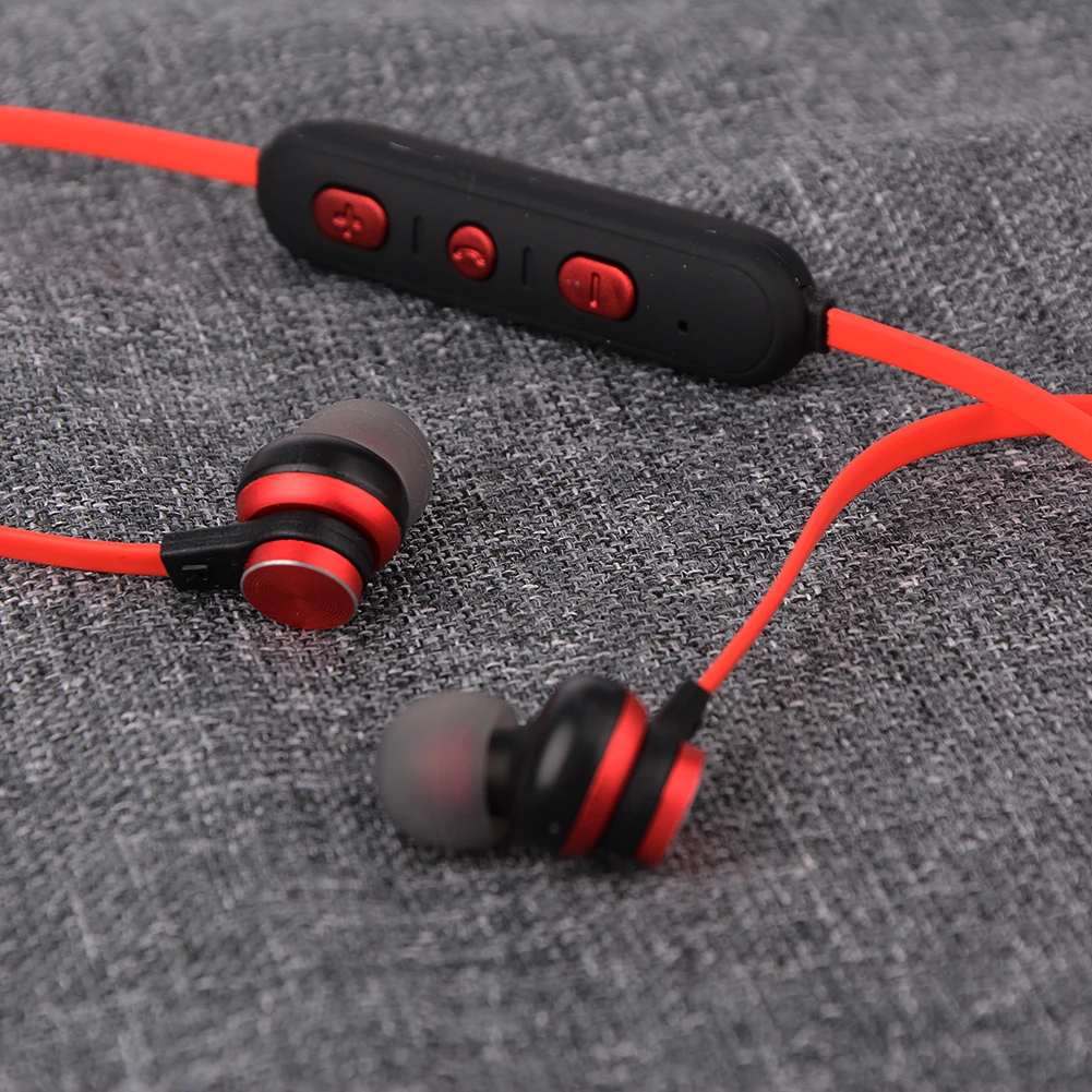 Магнитные bluetooth наушники стерео с супер басами спортивные для бега гарнитура