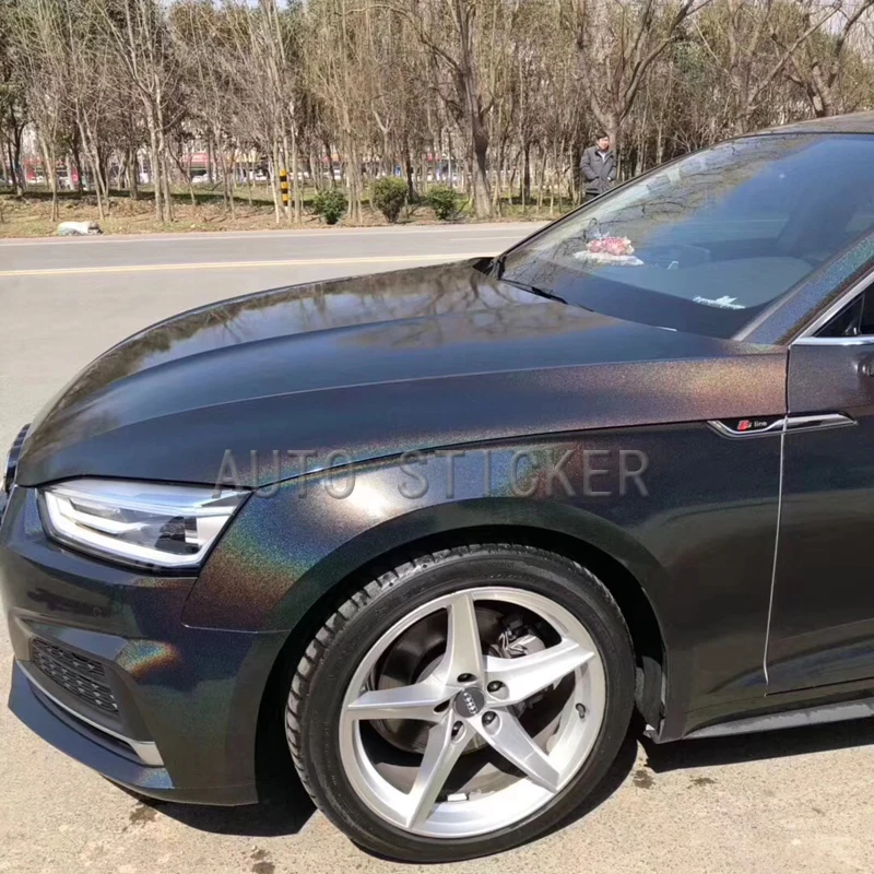 Laser Black car wrap 3