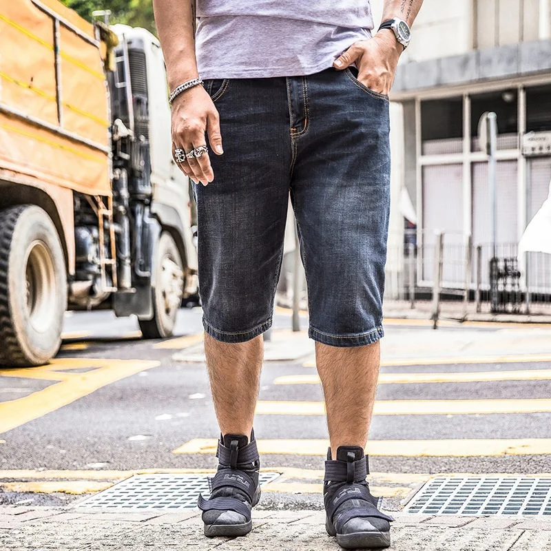 Thin plus size denim shorts Summer section plus size XL denim shorts