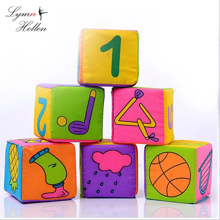 

Itty Bitty 6pcs/set 7cm Baby Rattle Stuffed Plush Doll Block Blocks Toy Puzzle Squeaker Toys Bell Ring Infant Puppet Animal