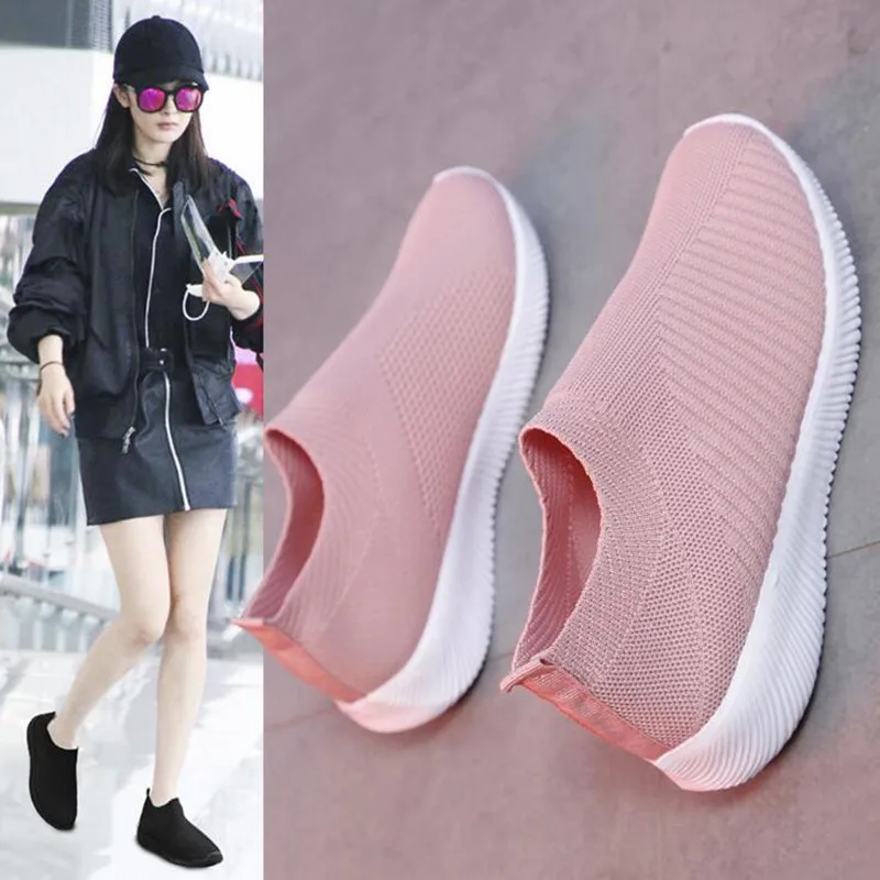 

35-43 large Size Women's Shoes Platform Trainers Women Shoe Spring New Women's Casual Shoes Mesh Shoes flat With Foot Sneakers