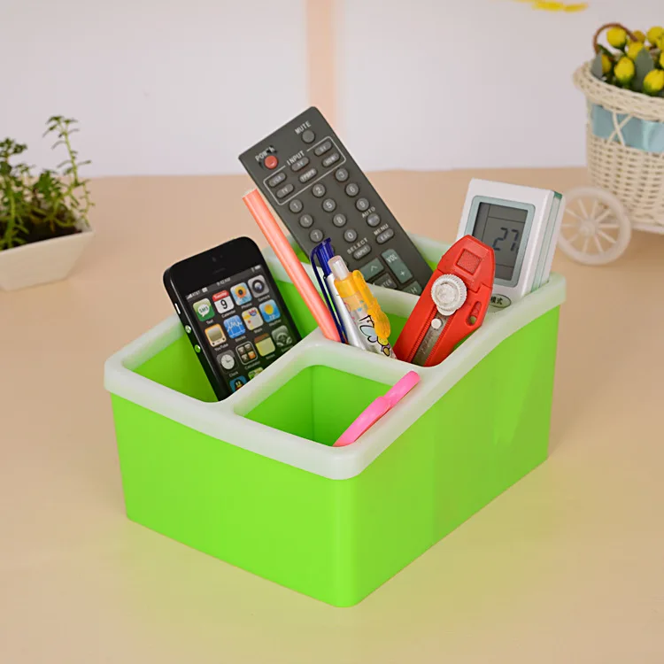 Multifunctional Plastic Remote Controller Desktop Storage Box End Table Office Desk Sundries Sorting Storage Box