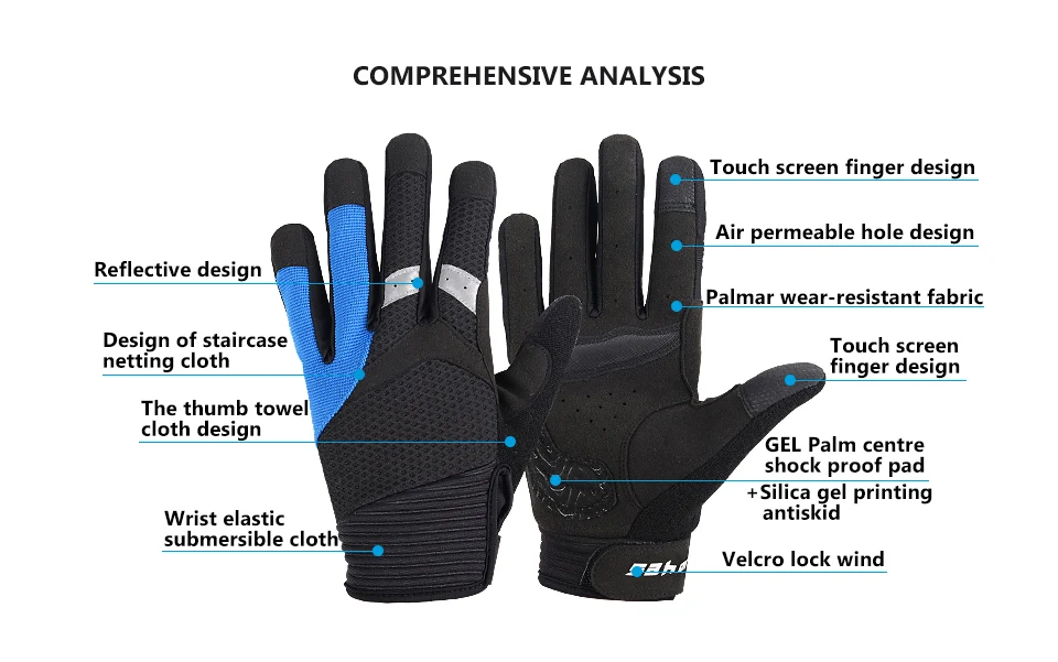 SAHOO перчатки для велоспорта термальные ветрозащитные спортивные перчатки для сенсорного экрана гоночные перчатки для езды на велосипеде мотоциклетные перчатки для катания на лыжах походные перчатки