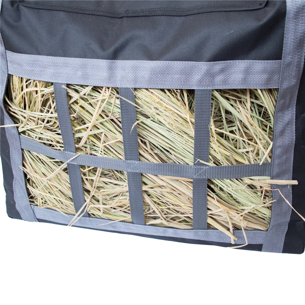 Портативная большая емкость лошадь сено сумка для хранения Оксфорд ткань медленное Кормление сумки делитель Фидер сетка для сена фермы