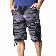 MORUANCLE мужские повседневные шорты-карго с многокарманный Военный стиль Тактические Короткие Джоггеры для мужчин Мешковатые свободный крой хлопок
