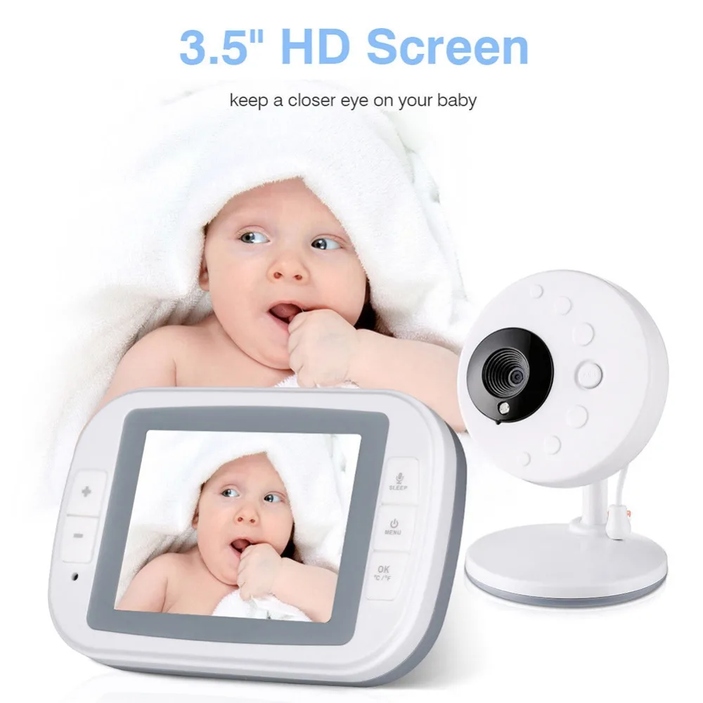 

Baby Video Monitor with 3.5inch LCD Display Infrared Night Vision Two-Way Remote Control Baby Security Camera Monitor
