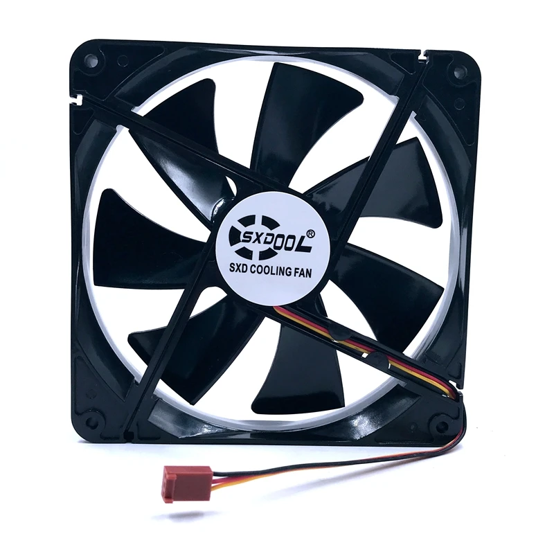 Новый вентилятор 140 мм DF1402512SEDN DC 12 В 0 06a Втулка 3 Pin 140x140x25 чехол для ПК Вентилятор
