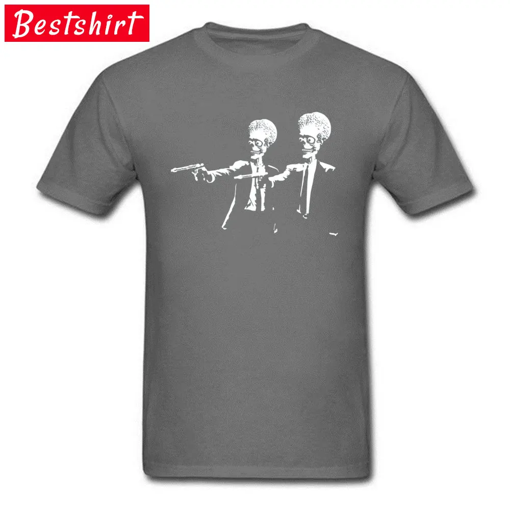 Simple Style Mars Attacks Pulp Fiction 4874 April FOOL DAY Tops Shirt New Design Crew Neck 100% Cotton Tees Men T-shirts Mars Attacks Pulp Fiction 4874 carbon
