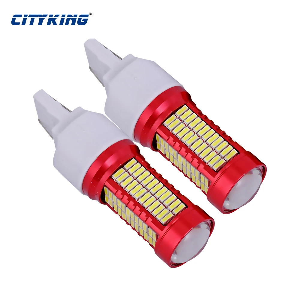 

2pcs Super Bright T20 W21W 7440 106 LED 4014 smd Projector Lens auto brake light fog lamp drl led Turn Signal Lamp Tail Light