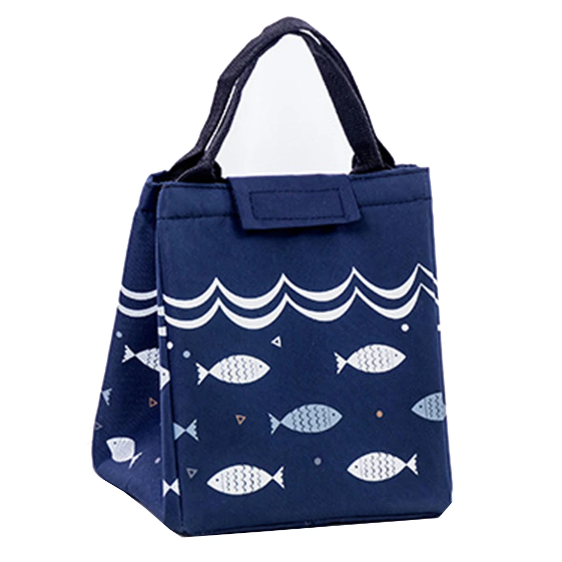 

2017 New Generous Food Lunch Bag Printing Cute Little Fish Cloth Heavy Bag Insulated Large Capacity Bags