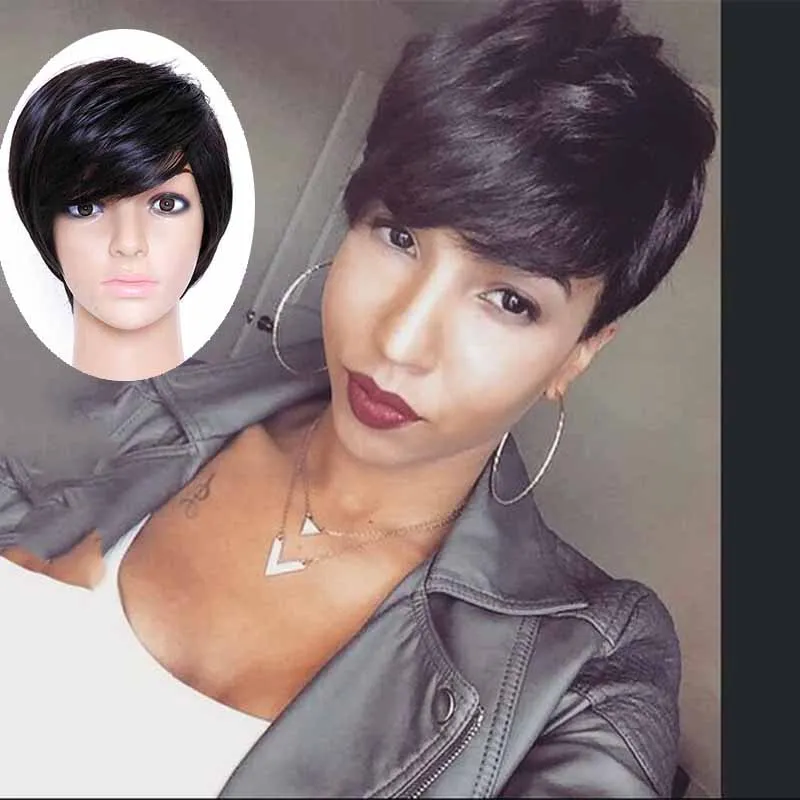 Korotkie Pixie Porezy Pariki Dlya Chernokozhih Zhenshin Korotkie Volosy Pariki Dlya Chernye Zhenshiny Parik Natural Fake Volos Shtuk Chernyj Zhenskij Parik Kosplej Volos Kupit Nedorogo V Internet Magazine S Dostavkoj Sravnenie Cen