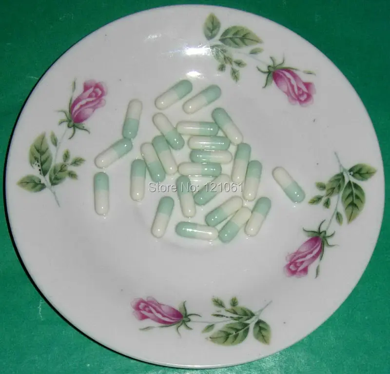 3# light green -white gelatin empty capsules