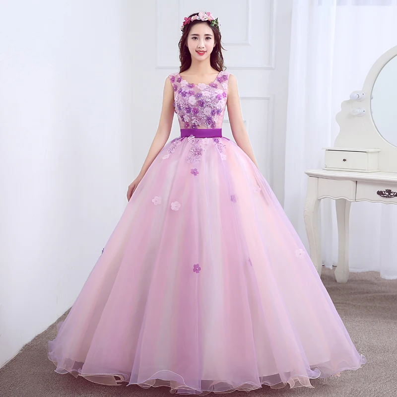 Kopen Goedkoop Prinses Quinceanera Jurken Baljurk Lange Applique Prom