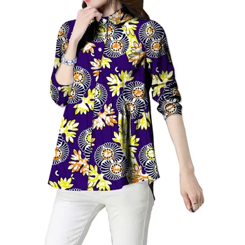

Fashion Women African Print Style Long Sleeve Tops Dashiki Clothes Ankara African Women Clothing African Print Shirts Customized