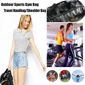 Men Gym Bag PU Leather Bags Striped Basketball Training Fitness Tas Travel Luggage Handbag Sac De Sport For Women Yoga XA571WD 6