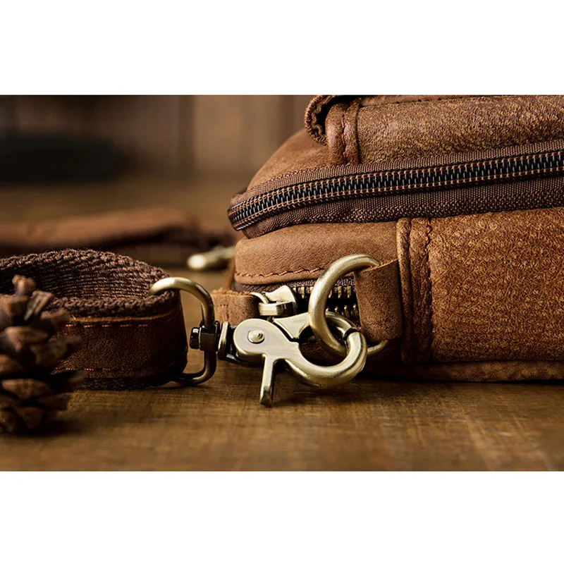 AETOO The original design of handmade cattle skin leisure single shoulder bag  mini bag men's purse slant bag waist bag 