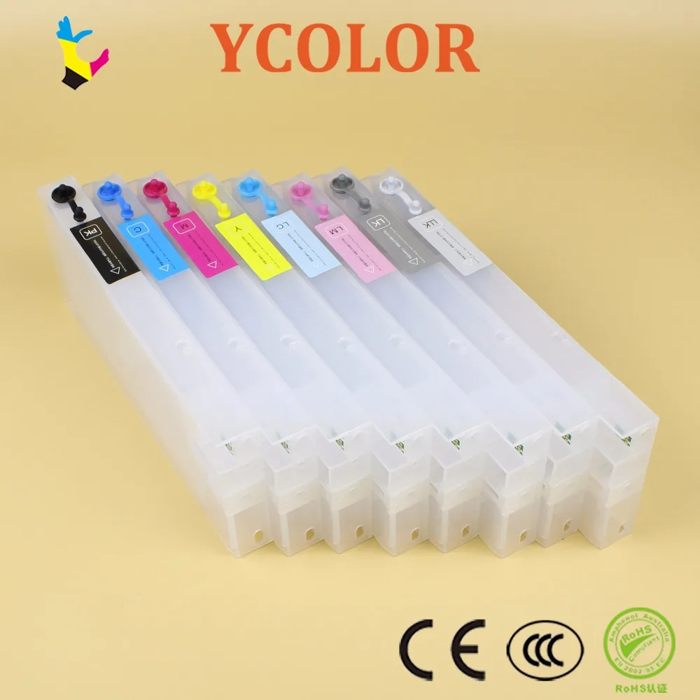 Refillable ink cartridges with chips for Epson stylus pro4880 4800 4400 4450 7600 9600 4000 solvent resistant