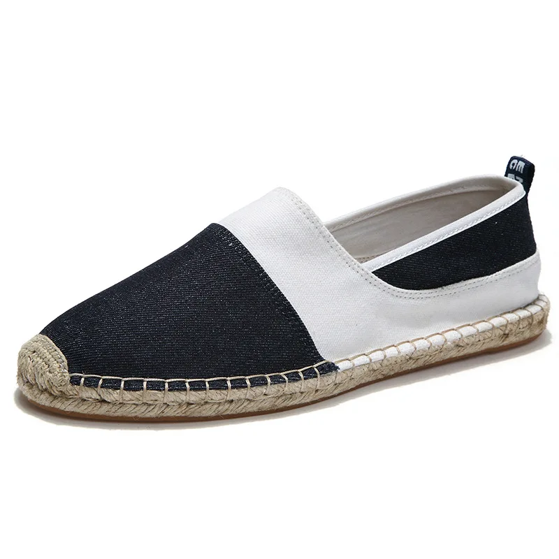 2019 New Breathable Slip On Shoes for Men Casual Canvas Hemp Insole Fisherman Light Shoes Men Espadrille Flats Shoes