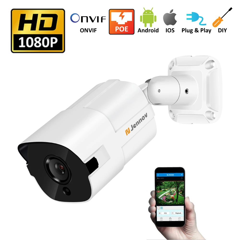 

HD 1080P 2.0MP Security CCTV POE IP Camera Waterproof Outdoor P2P Onvif Surveillance Bullet Camara APP View For Car Room Street