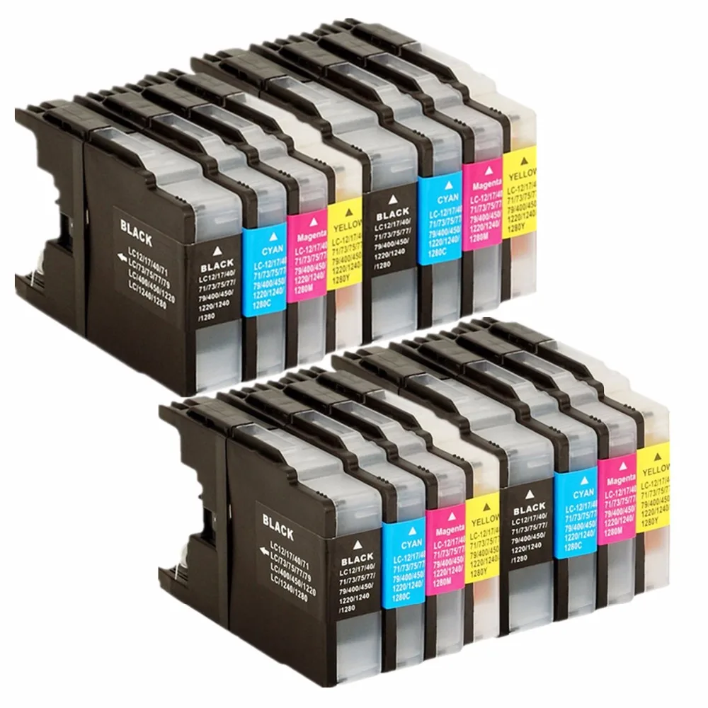 4 Set Ink Cartridges Replacement For Brother LC450/1280 LC 450 1280