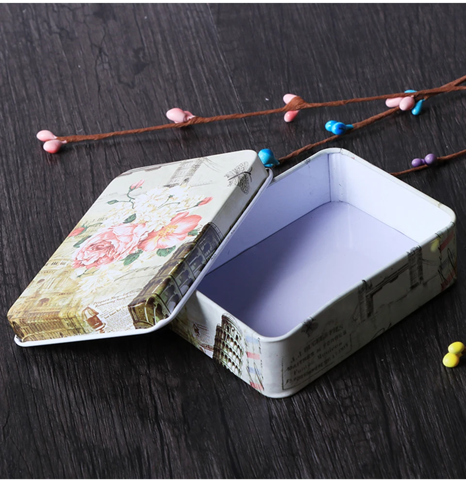 DINIWELL красочные мини жестяная металлическая коробка запечатанные банки упаковочные коробки коробка для конфет, ювелирных изделий маленькие банки для хранения Серьги Подарочная коробка для наушников