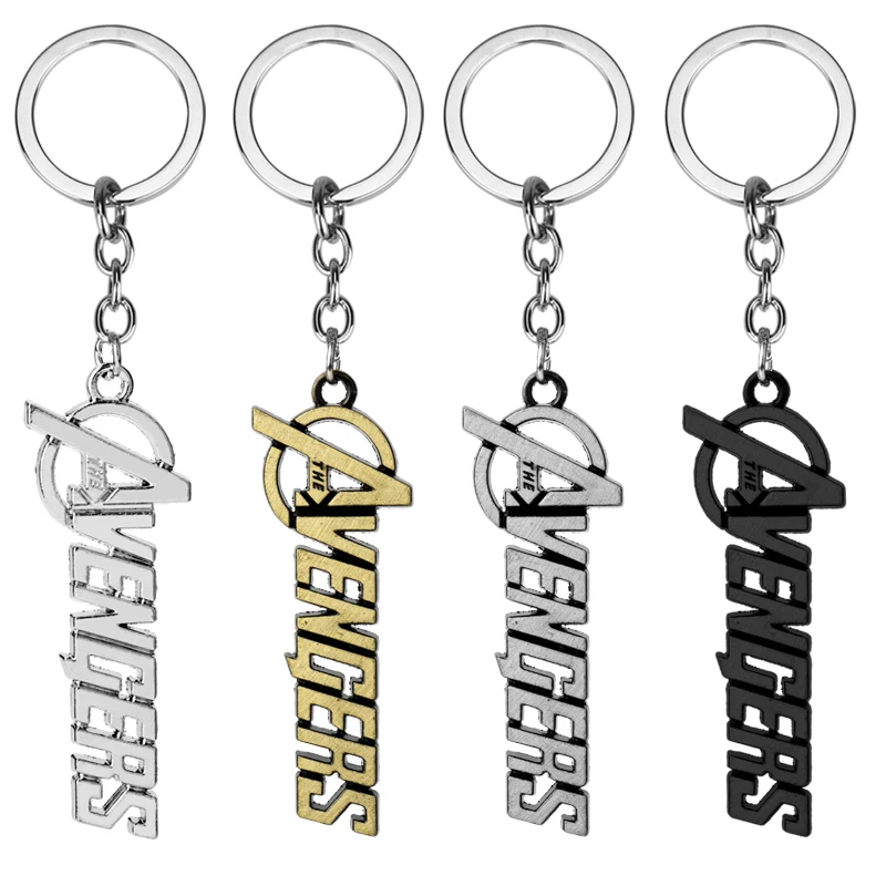

Avengers 4 Letter A Key Chains Metal Pendant Keychain Creative Trinket Key Ring Car Keyholder Marvel Fans souvenir