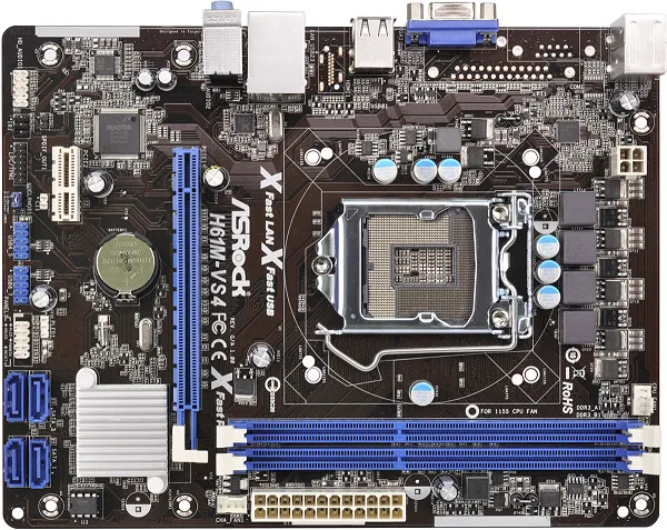 Б/у 100% оригинальная материнская плата для ASRock H61M VS4 LGA 1155 DDR3 RAM 16G встроенная