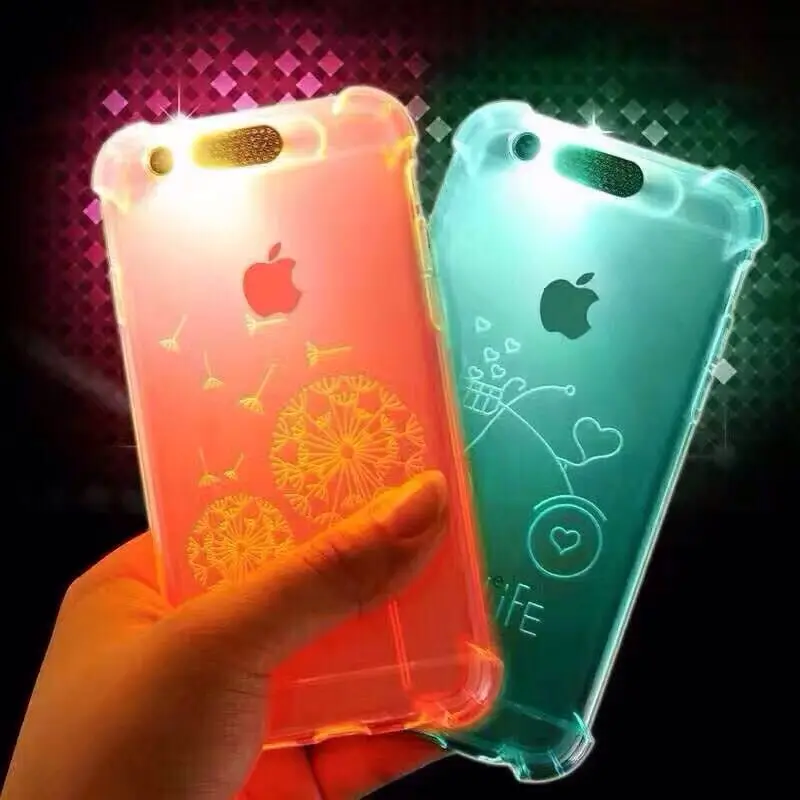 Cartoon Called Sense LED Flash Light Phone Case For iPhone