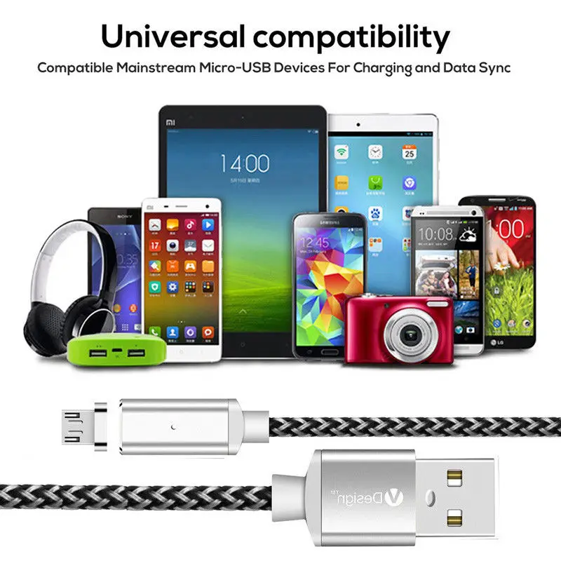 1 м/2 м/3 м 5 В/2,4 А usb type C/Micro USB/IOS Магнитный кабель USB-C быстрой зарядки Кабель-адаптер для iPhone 8 7 для samsung S9 S8